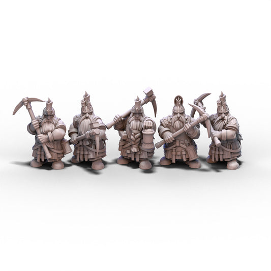 Sons of Ymir | Dwarf Miners | 28mm/32mm