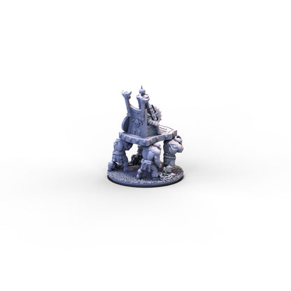 Dwarf Demonsmiths | Lord on Throne (Big Hat) | 10mm/15mm