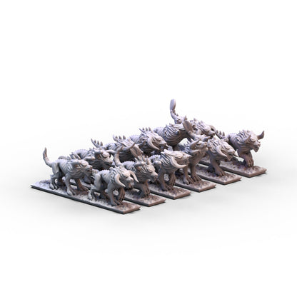 Beastmen | Chaos Hounds Unit 1 | 10mm/15mm