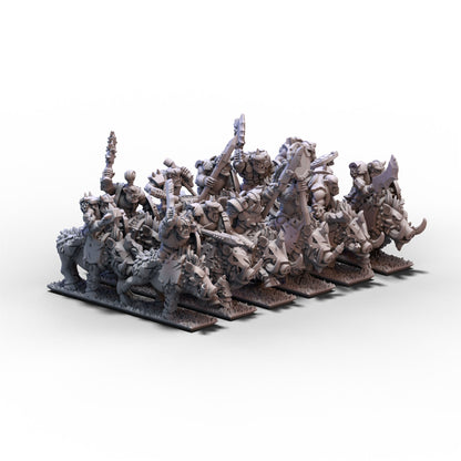 Orcs and Goblins (FD) | Orc Boar Riders Unit 2 | 10mm/15mm