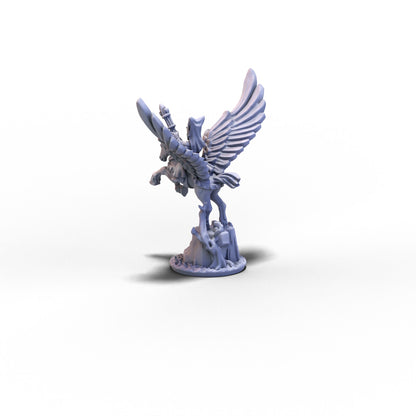 Chivalric Knights | Pegasus with Enchantress | 10mm/15mm