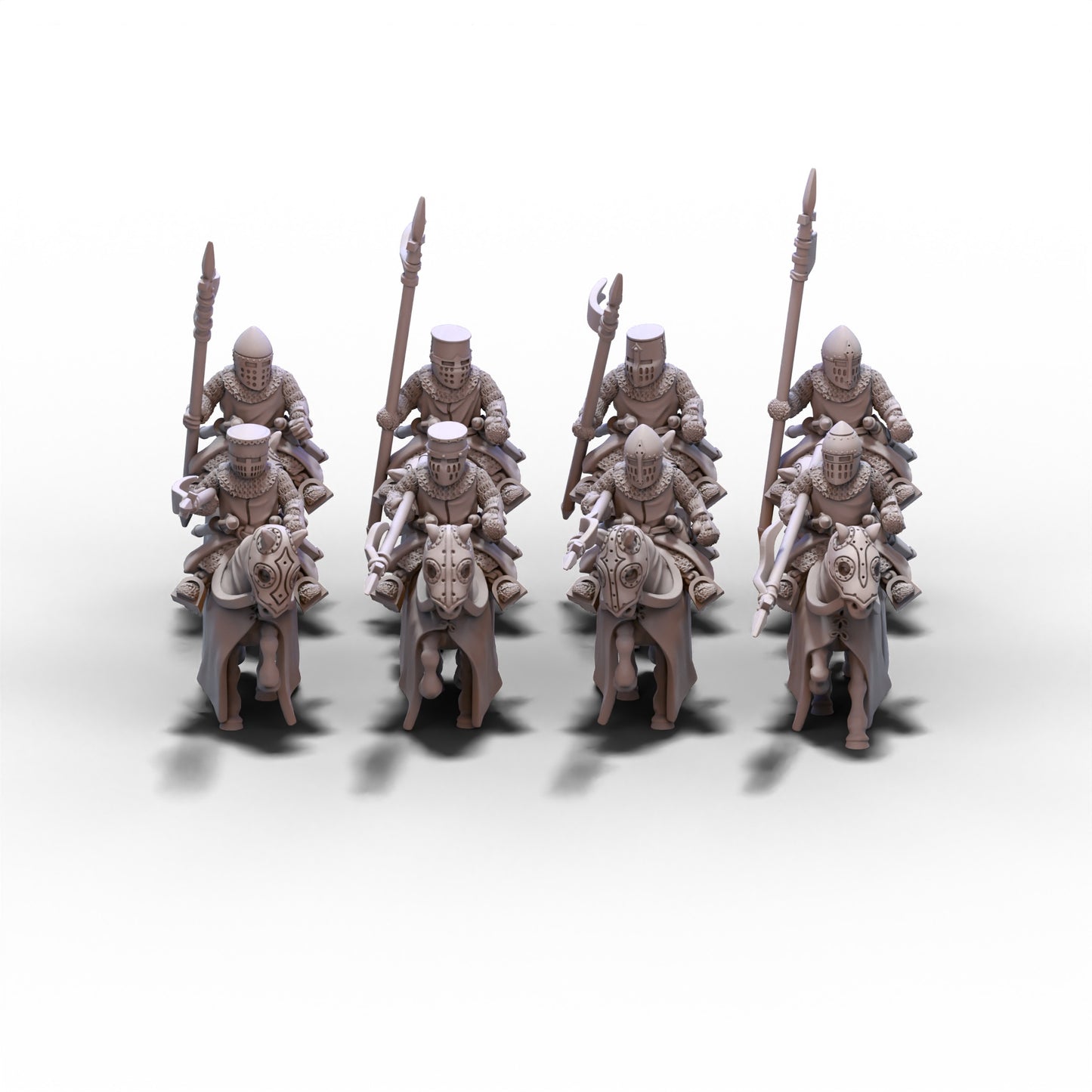 Medieval Knights on Horses V3 | 15mm/28mm miniatures