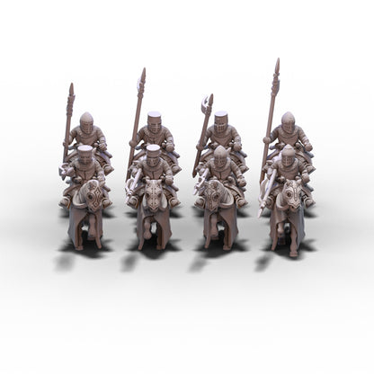 Medieval Knights on Horses V3 | 15mm/28mm miniatures