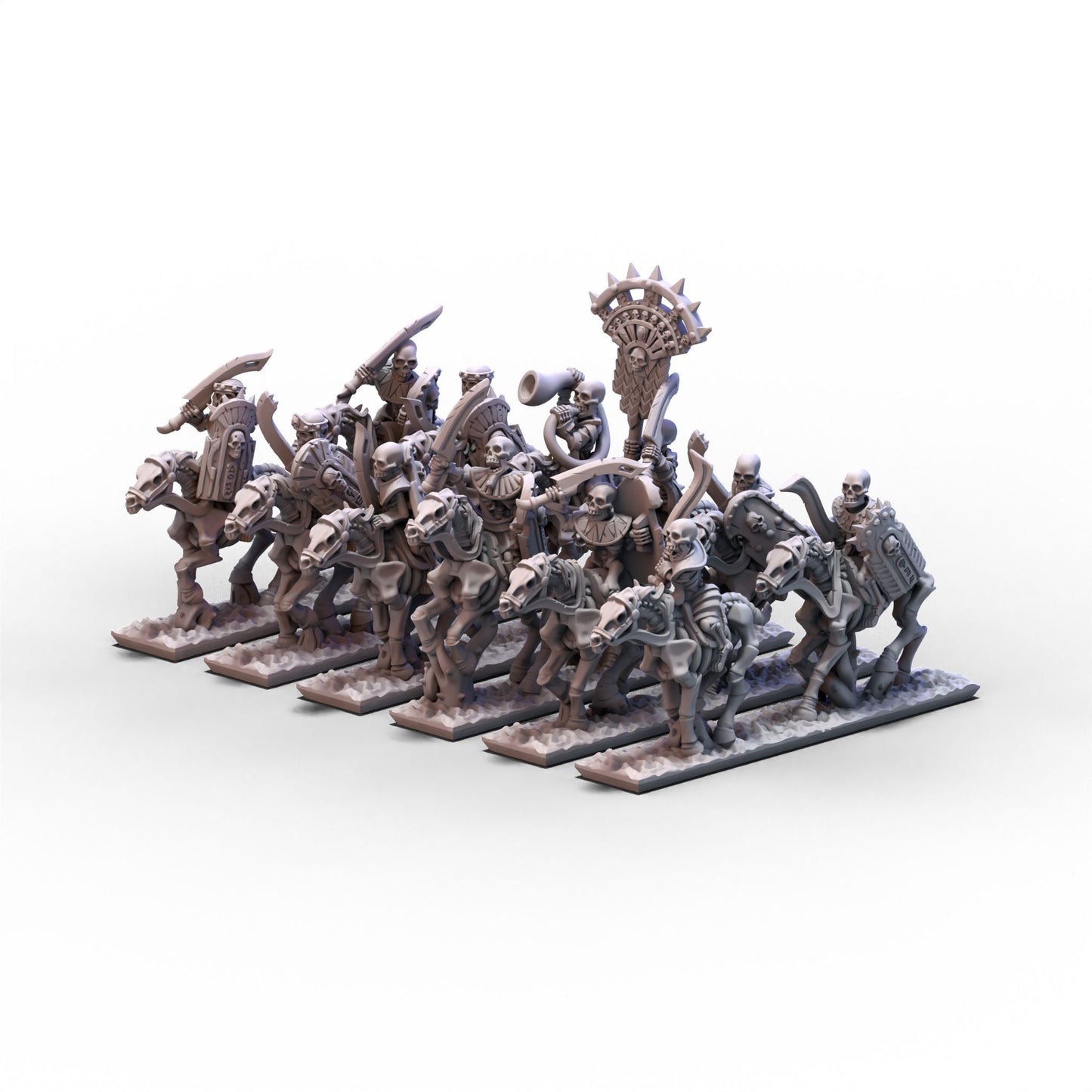 King of Sands | Skeleton Cavalry (Swords) Unit 2 | 10mm/15mm