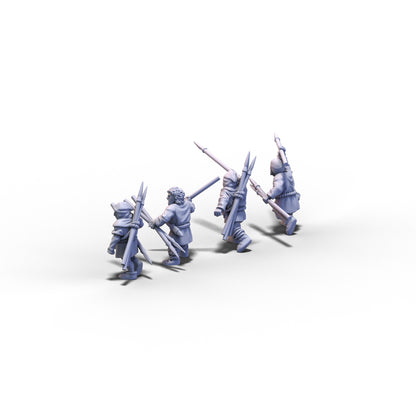 Medieval Peasants with Javelins | 15mm/28mm miniatures