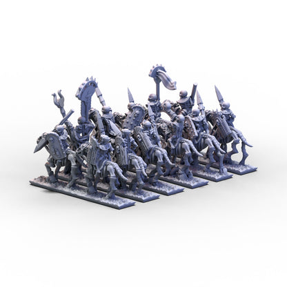 King of Sands | Skeleton Cavalry (Spears) Unit 1 | 10mm/15mm