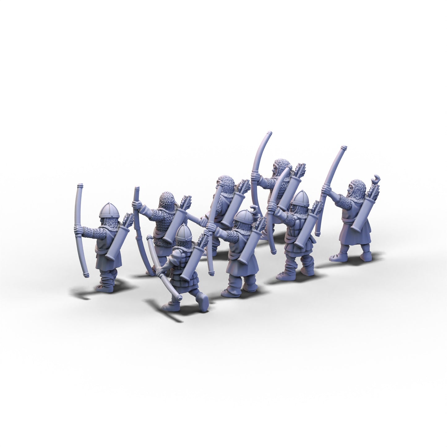 Medieval Armored Archers with Long Bows | 15mm/28mm miniatures