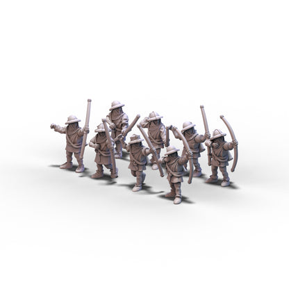 England | English Archers with Long Bows | 15mm/28mm miniatures