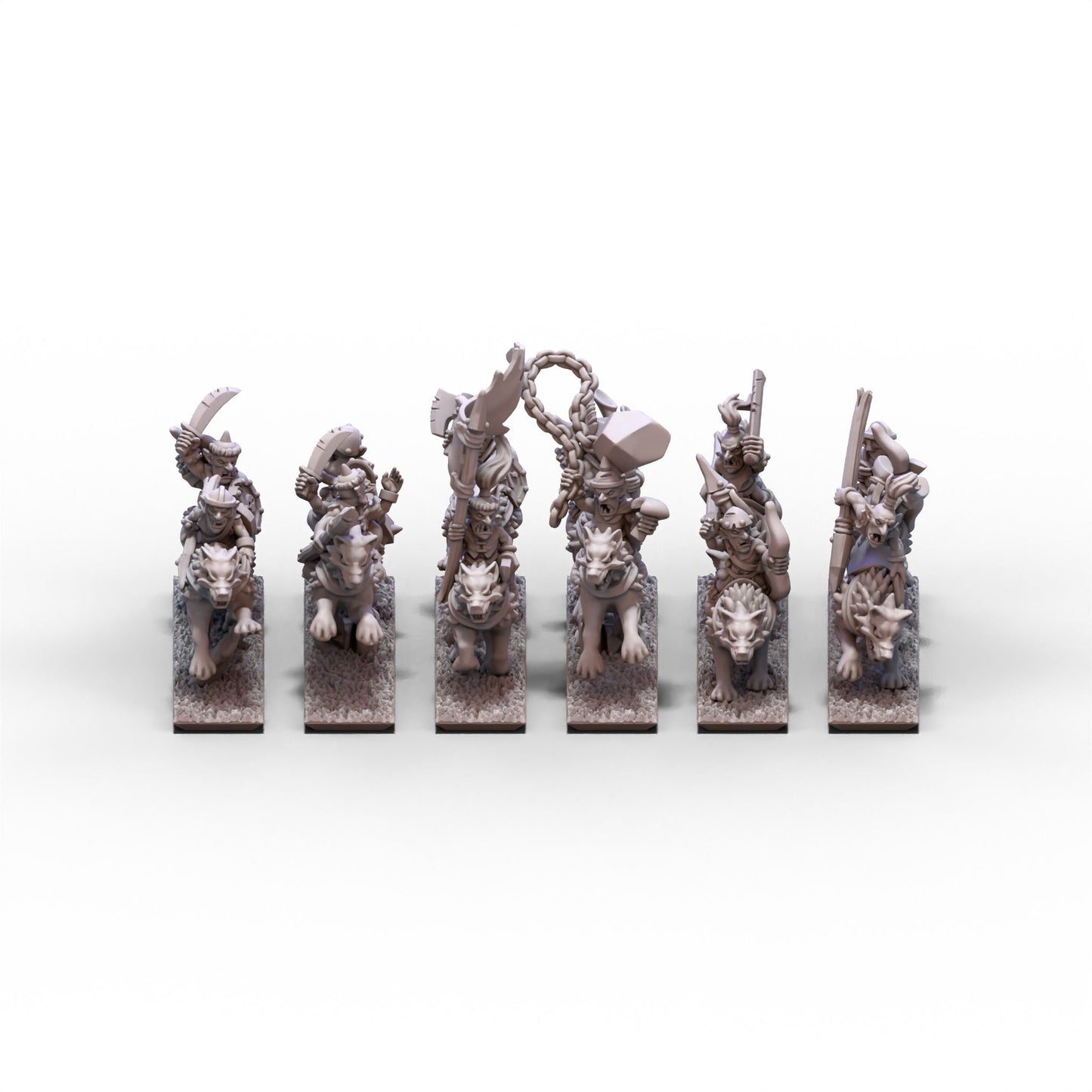 Orcs and Goblins (FD) | Goblin Wolf Riders Unit 1 | 10mm/15mm