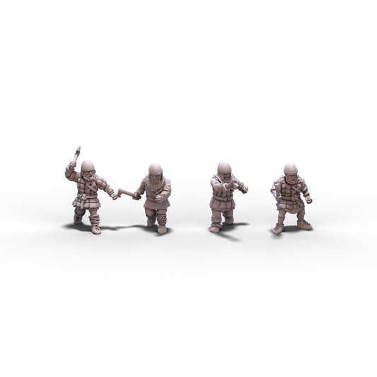 Scotland | Scot Warriors with Axes | 15mm/28mm miniatures