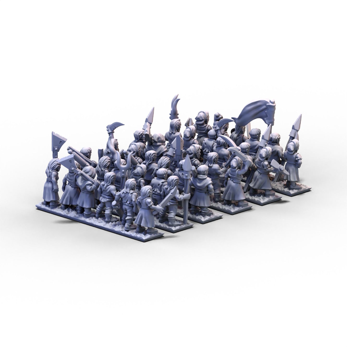 Chivalric Knights | Peasants Unit 2 | 10mm/15mm