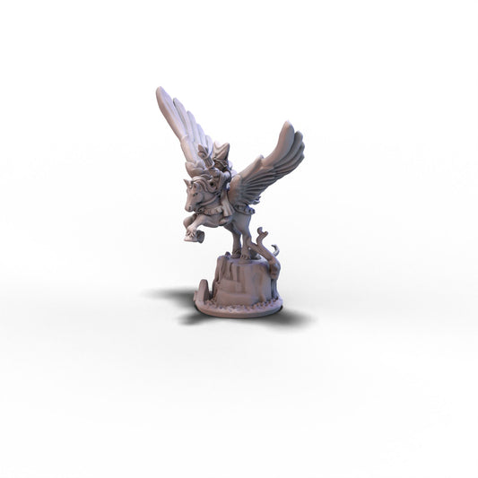 Chivalric Knights | Pegasus with Enchantress | 10mm/15mm