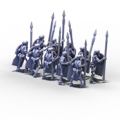 Eternal Dynasties | Ancient Skeletons with Spears | 28mm/32mm