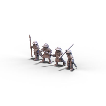 England | English Warriors with Spears | 15mm/28mm miniatures