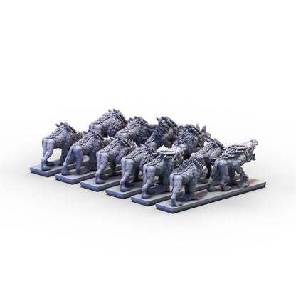 Daemon Army | Chaos Hounds Unit | 10mm/15mm