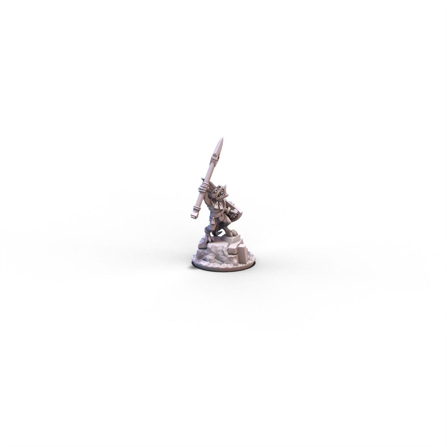 Reptilians | Hero with Spear | 10mm/15mm