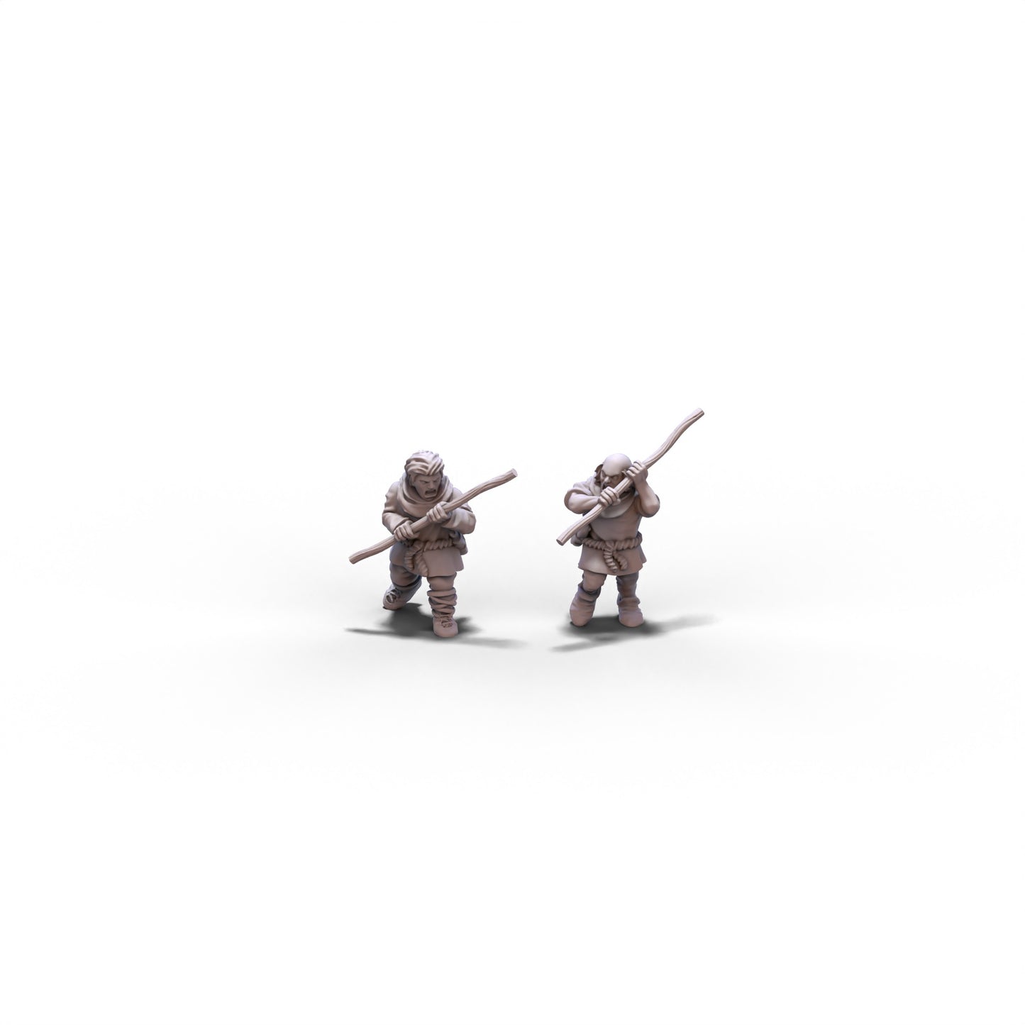 Medieval Peasants with Blunt Weapons | 15mm/28mm miniatures