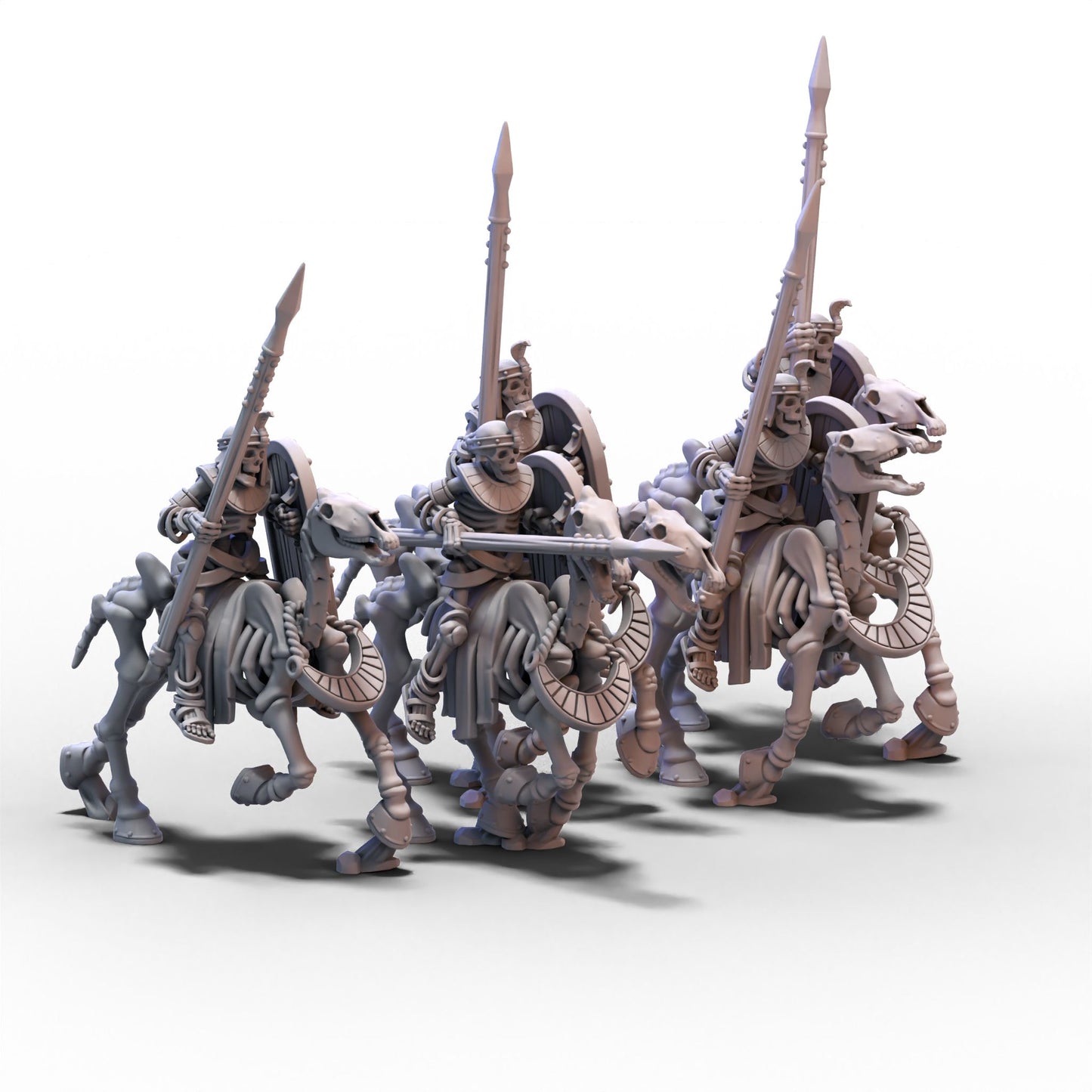 Eternal Dynasties | Ancient Skeletal Cavalry with Spears | 28mm/32mm