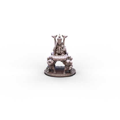 Dwarf Demonsmiths | Lord on Throne (Big Hat) | 10mm/15mm