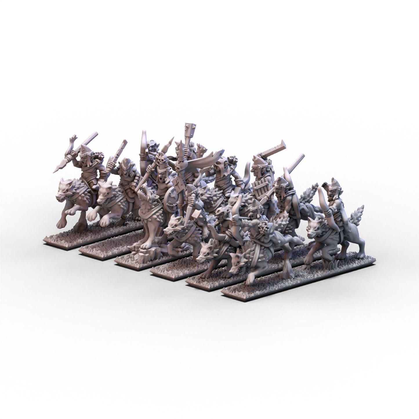 Dwarf Demonsmiths | Hobgoblin Wolf Riders Unit 1 | 10mm/15mm