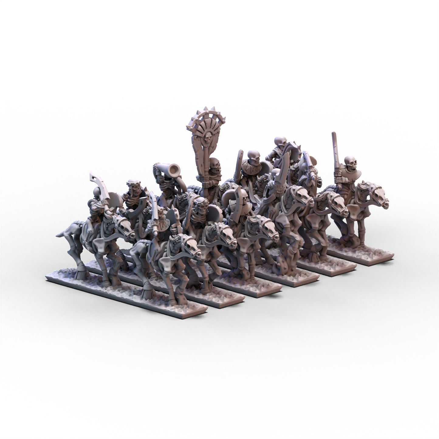 King of Sands | Skeleton Cavalry (Swords) Unit 1 | 10mm/15mm