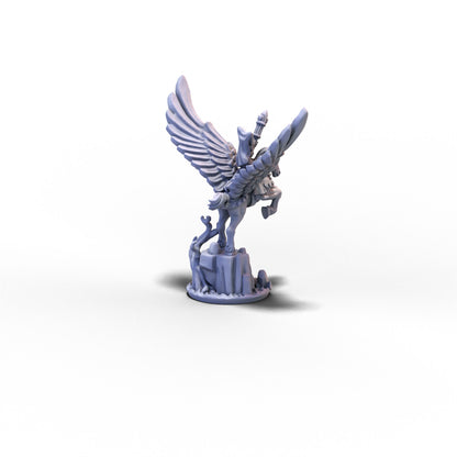 Chivalric Knights | Pegasus with Enchantress | 10mm/15mm