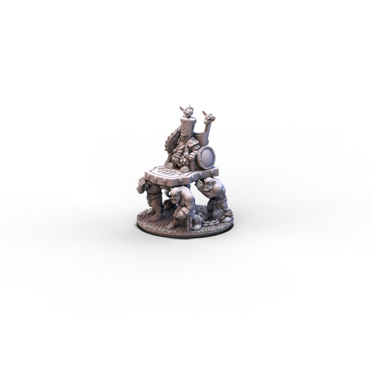 Dwarf Demonsmiths | Lord on Throne (Big Hat) | 10mm/15mm