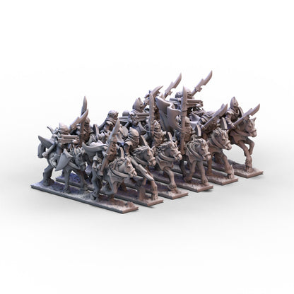 Dire Elves | Light Cavalry Unit 2 | 10mm/15mm