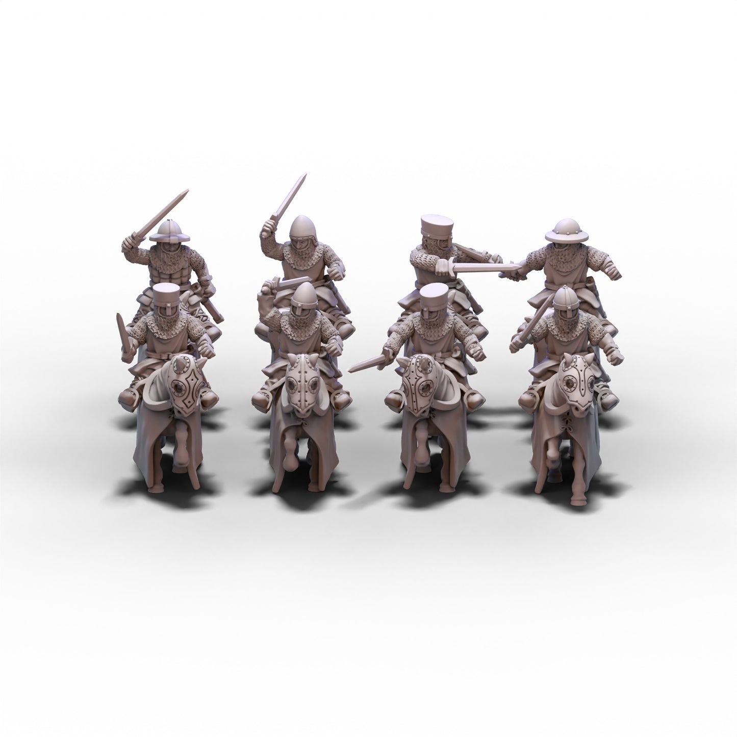 Medieval Armored Cavalry with Swords V3 | 15mm/28mm miniatures