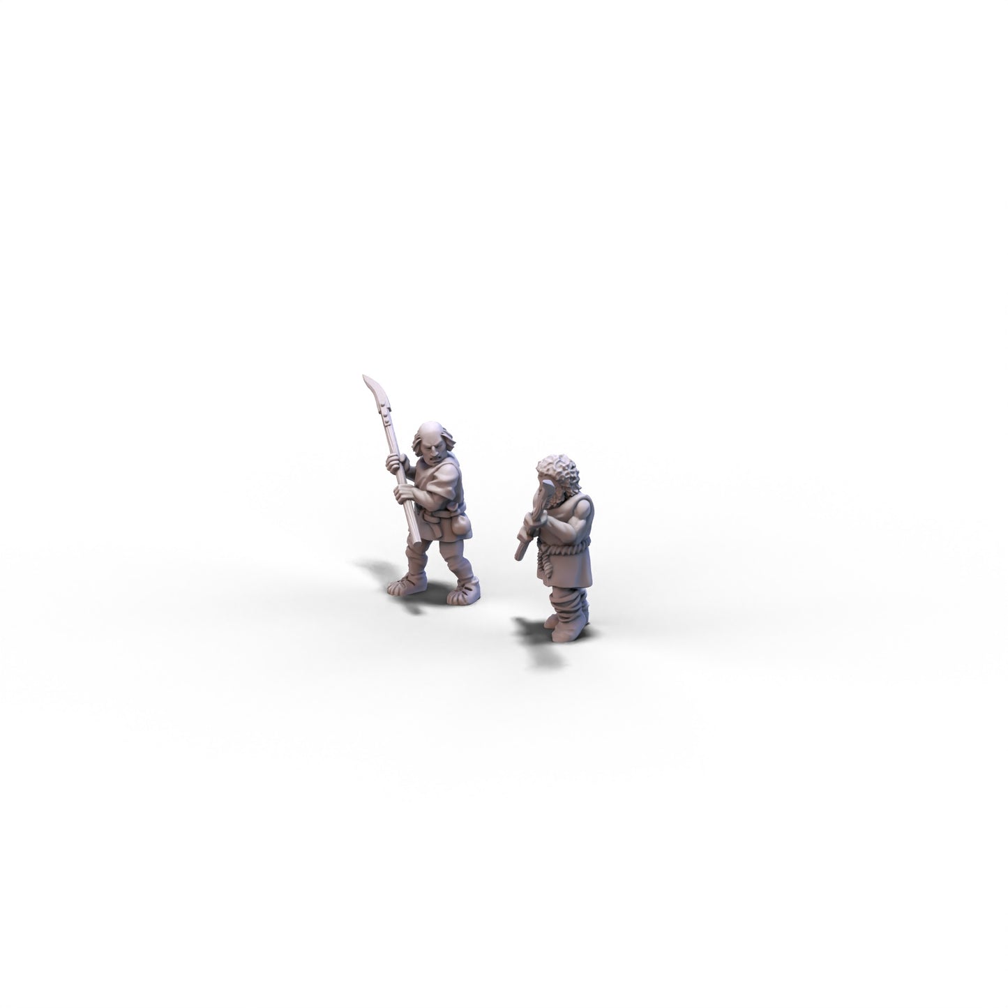 Medieval Peasants with Scythes | 15mm/28mm miniatures