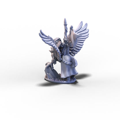 Chivalric Knights | Hippogriff with King | 10mm/15mm