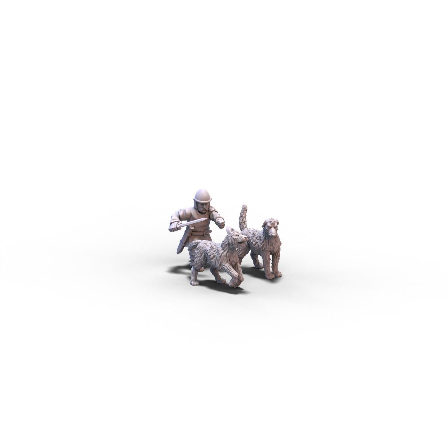 Celts | Celtic Dogs and Tamer | 15mm/28mm miniatures