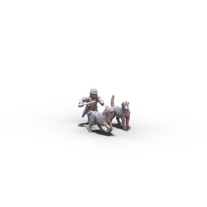 Celts | Celtic Dogs and Tamer | 15mm/28mm miniatures