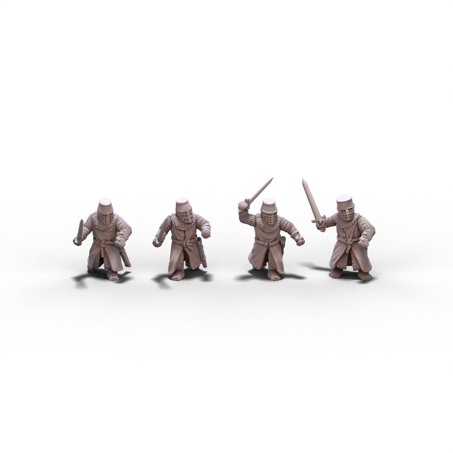 Medieval Knights with Swords | 15mm/28mm miniatures