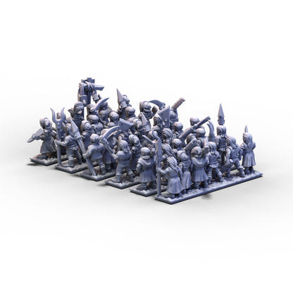 Chivalric Knights | Peasants Unit 1 | 10mm/15mm