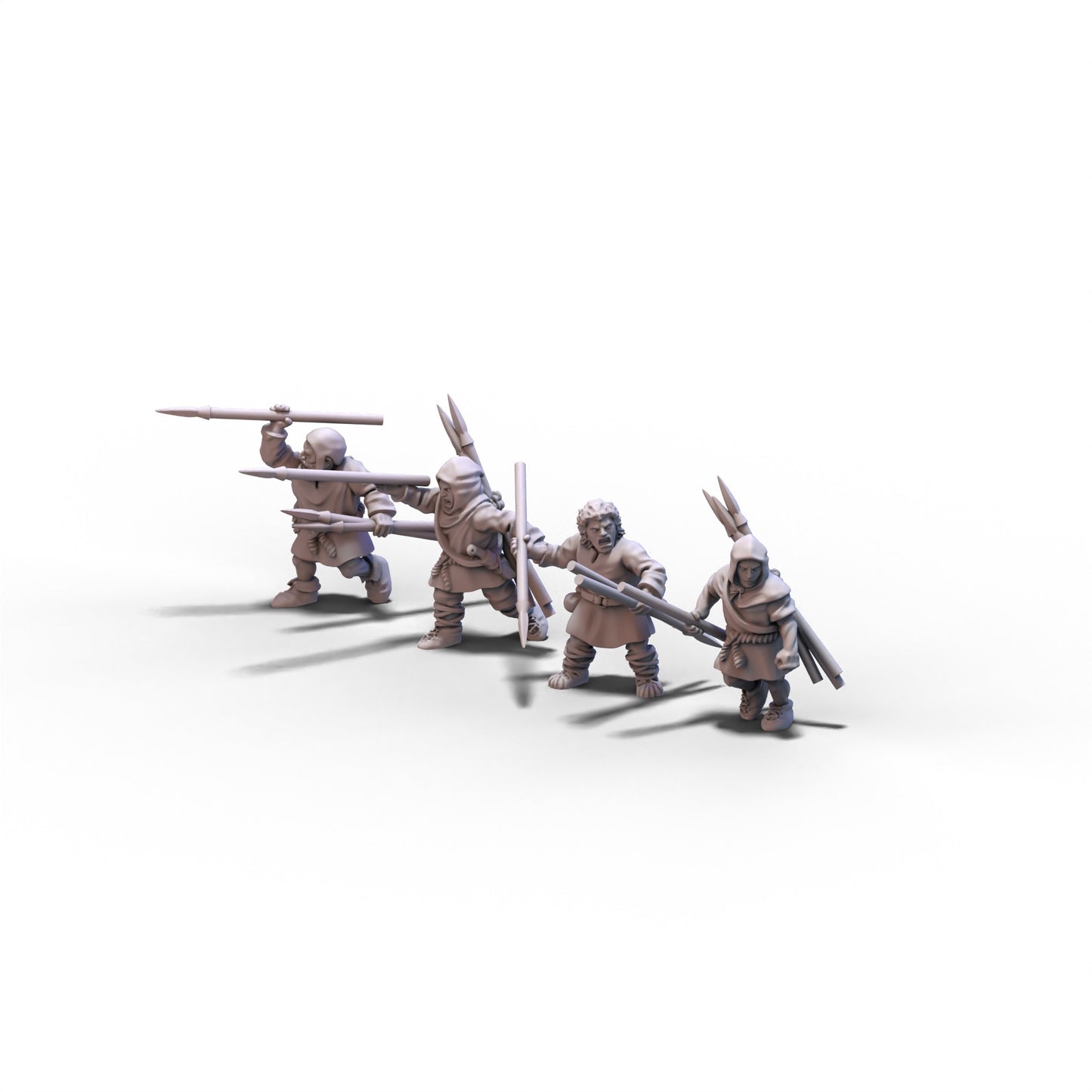 Medieval Peasants with Javelins | 15mm/28mm miniatures