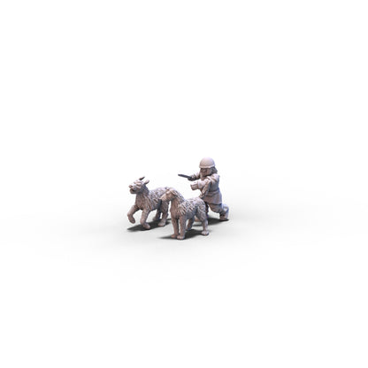 Celts | Celtic Dogs and Tamer | 15mm/28mm miniatures