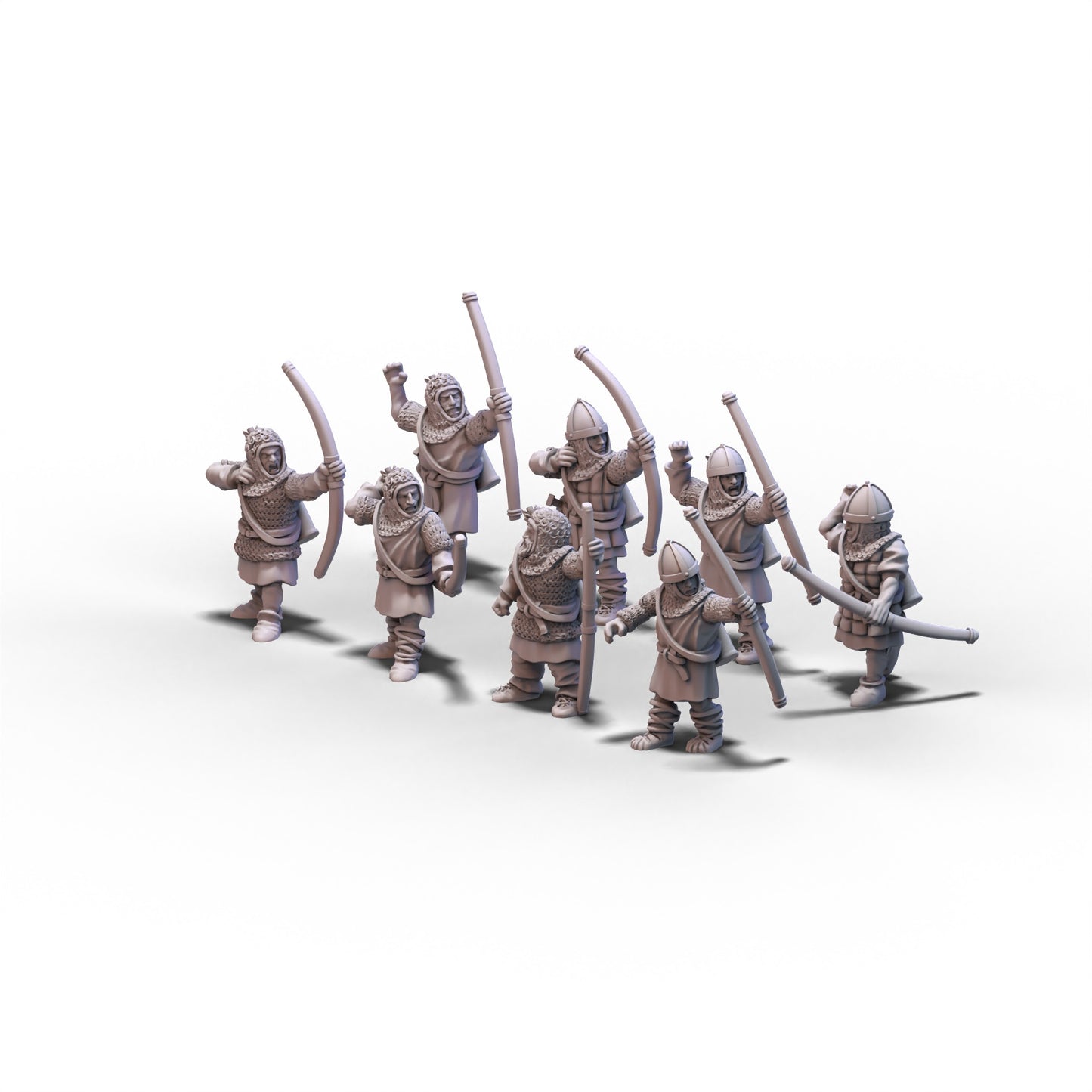 Medieval Armored Archers with Long Bows | 15mm/28mm miniatures