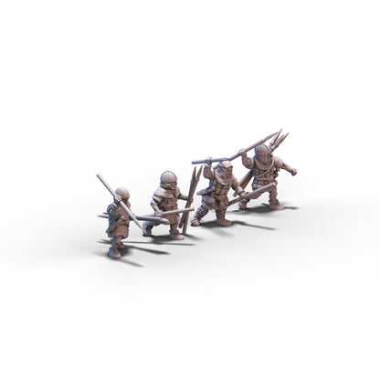 Medieval Unarmored Militia with Javelins | 15mm/28mm miniatures