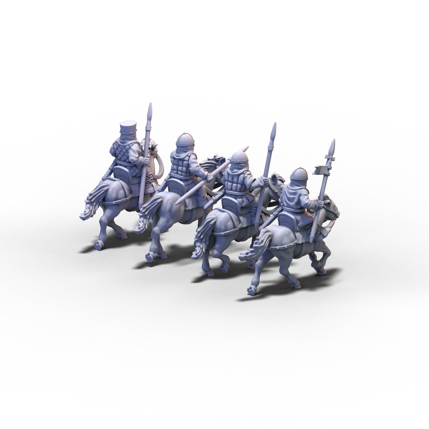 Medieval Unarmored Cavalry with Spears | 15mm/28mm miniatures