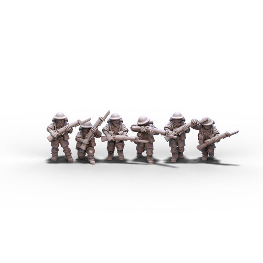 Great Britain | Riflemen Squad 1 (Africa) | 15mm/28mm miniatures