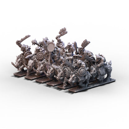 Orcs and Goblins (FD) | Orc Boar Riders Unit 2 | 10mm/15mm