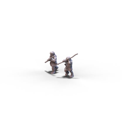 Medieval Peasants with Blunt Weapons | 15mm/28mm miniatures