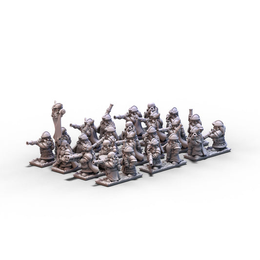 Dwarves | Dwarf Muskets Unit 1 | 10mm/15mm