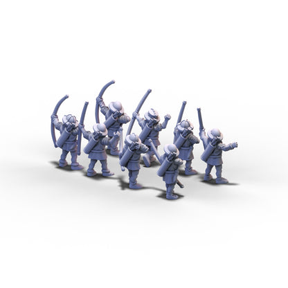 England | English Archers with Long Bows | 15mm/28mm miniatures