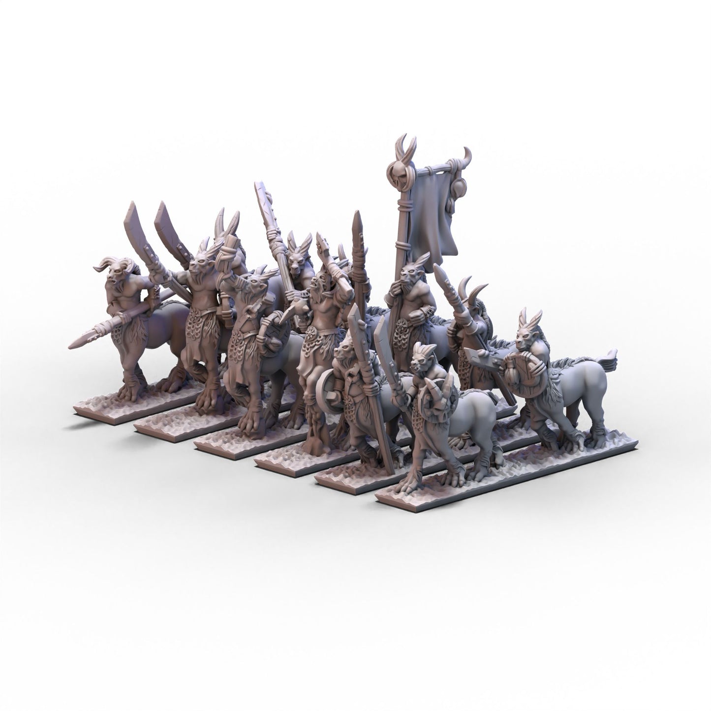 Beastmen | Centigors Unit 2 | 10mm/15mm