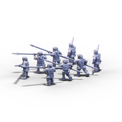 Scotland | Scot Peasants with Spears | 15mm/28mm miniatures