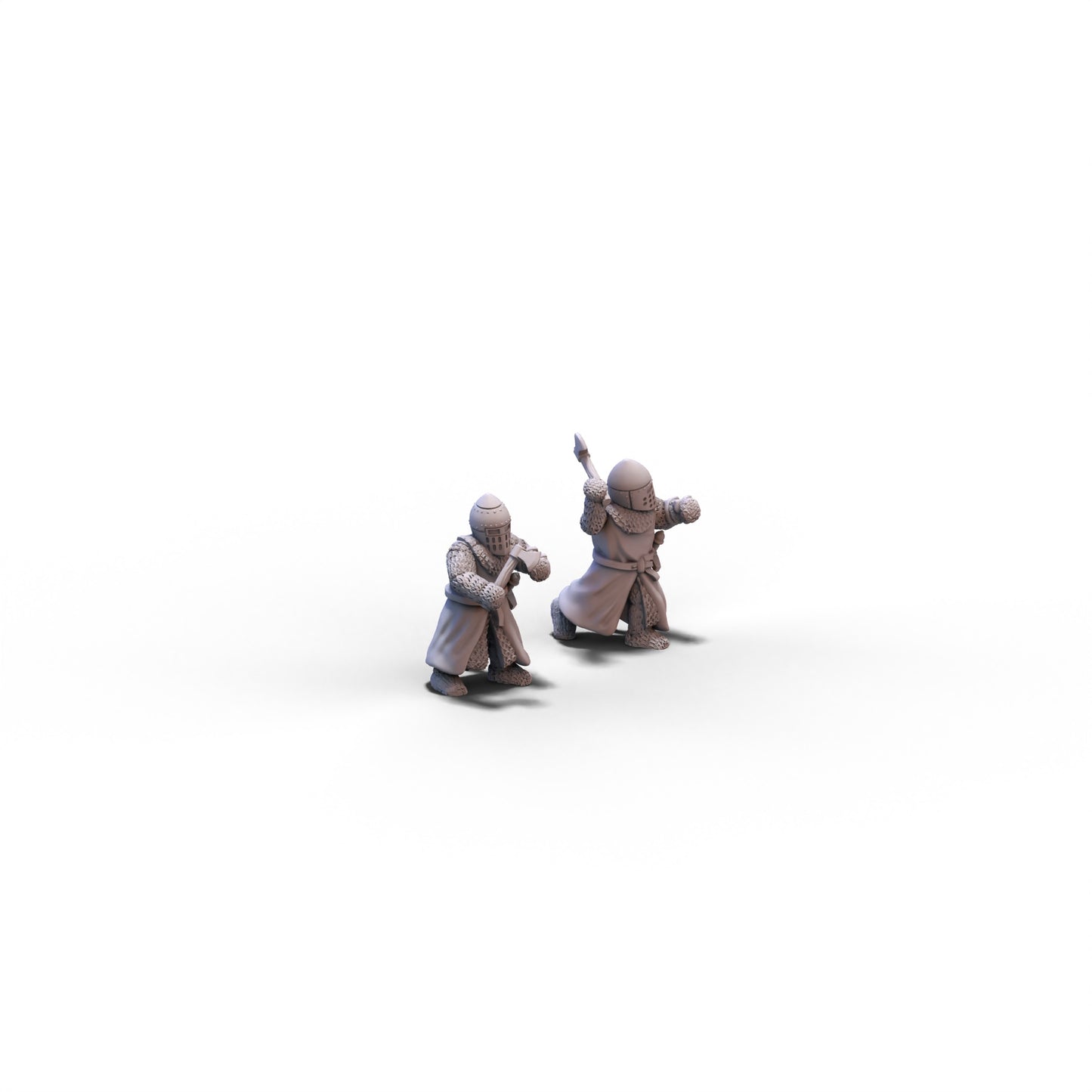 Medieval Knights with Axes | 15mm/28mm miniatures