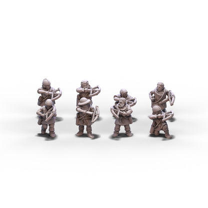 Medieval Unarmored Militia with Crossbows | 15mm/28mm miniatures