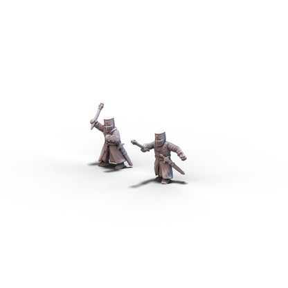 Medieval Knights with Maces | 15mm/28mm miniatures